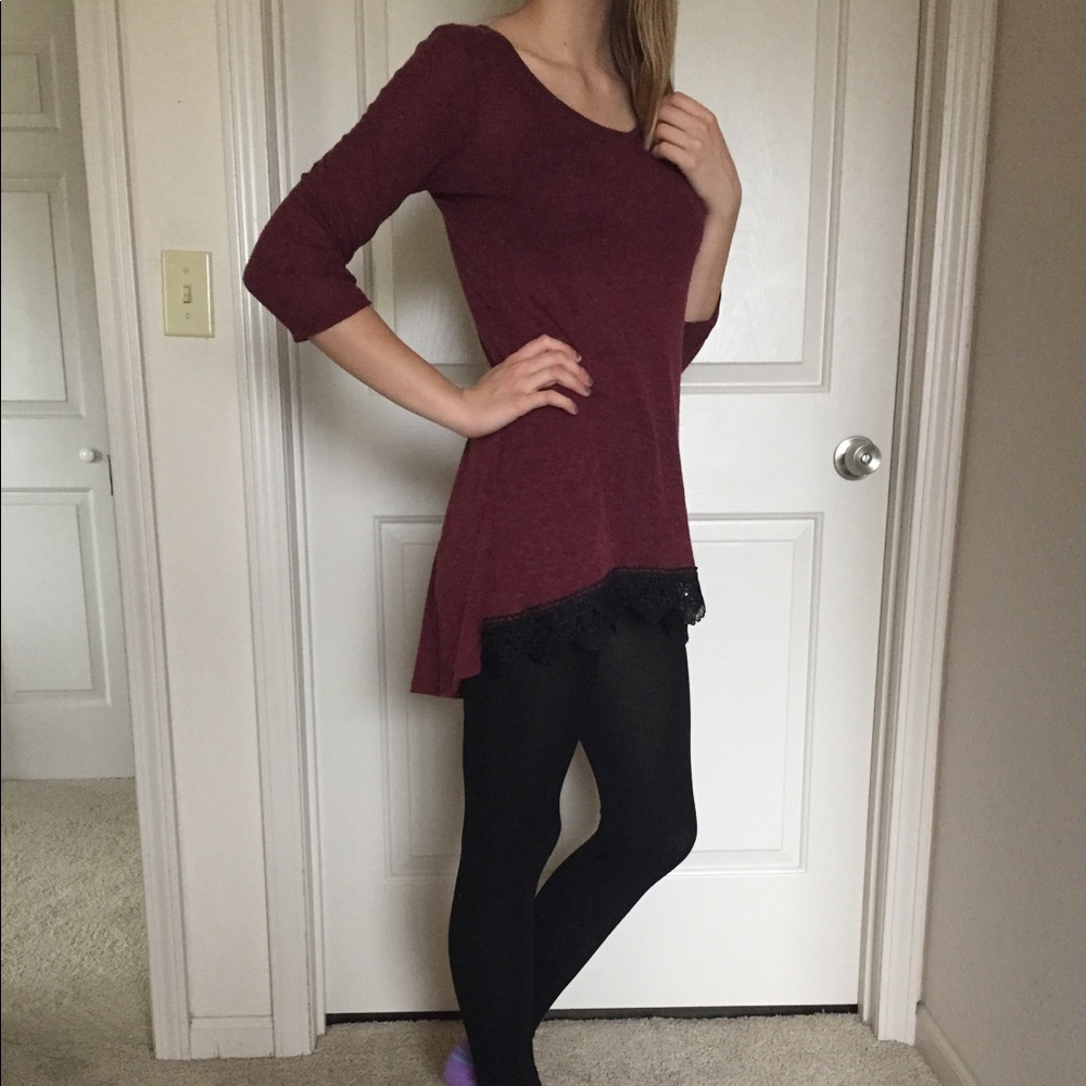 Maroon Sweater Dress